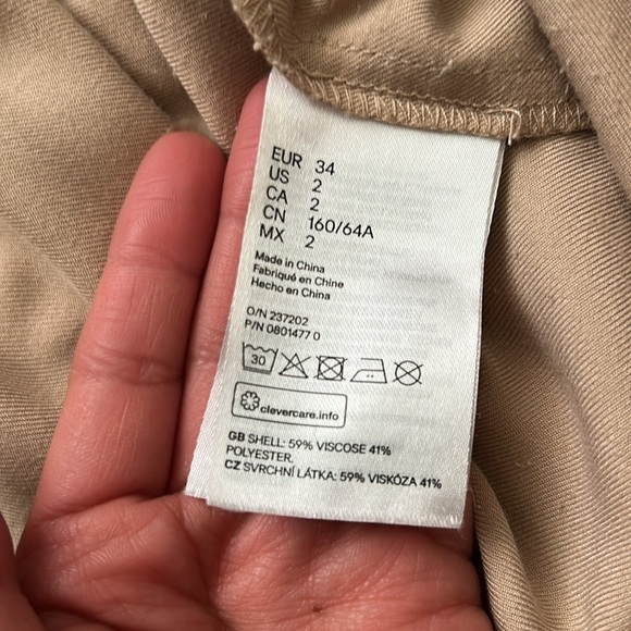 H&M Women's Tan Sleeveless Jumpsuit size 2 - Picture 10 of 10